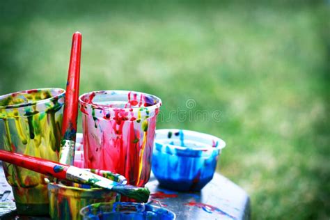 Paint pots stock image. Image of beginning, curves, creative - 7291857