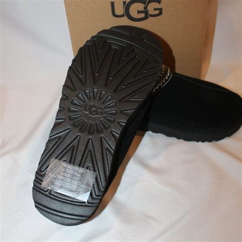 Ugg Shoes New Ugg Mens Tasman Suede Shearling Lined Slip On Slippers Black Poshmark