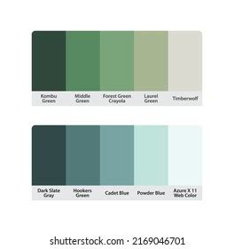 Bluish Green Color Chart