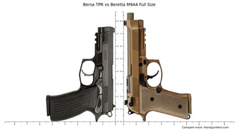 Bersa Tpr Vs Beretta M A Full Size Size Comparison Handgun Hero