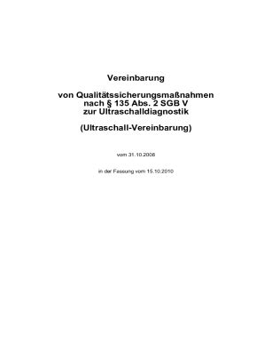 Ausfüllbar Online Vereinbarung von Qualittssicherungsmanahmen nach