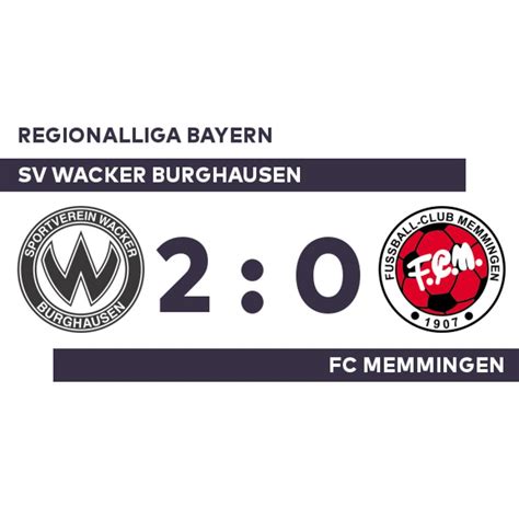 SV Wacker Burghausen FC Memmingen SVW Macht Boden Gut Regionalliga