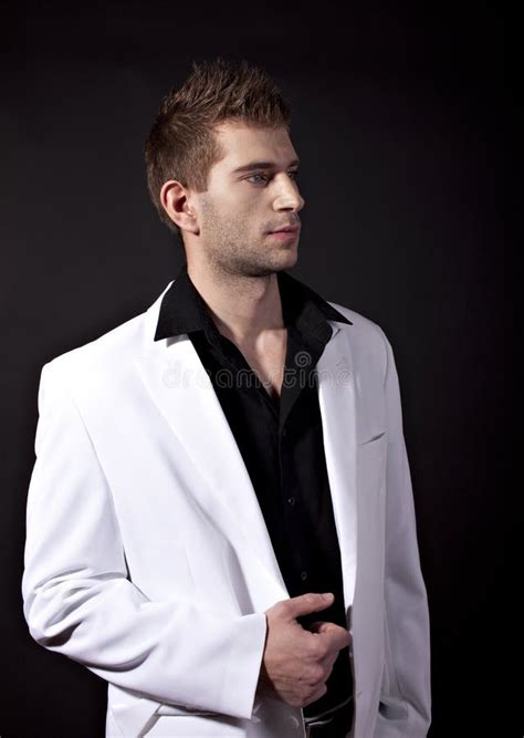 Man In White Suit Stock Image Image Of Vogue Look Male 12965189