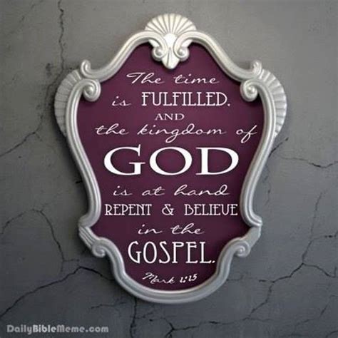 REPENT & BELIEVE in the GOSPEL