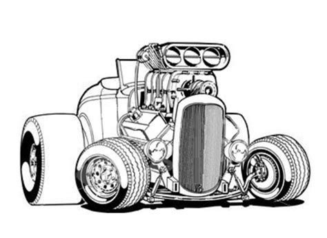 Hot Rod Cartoons Coloring Pages