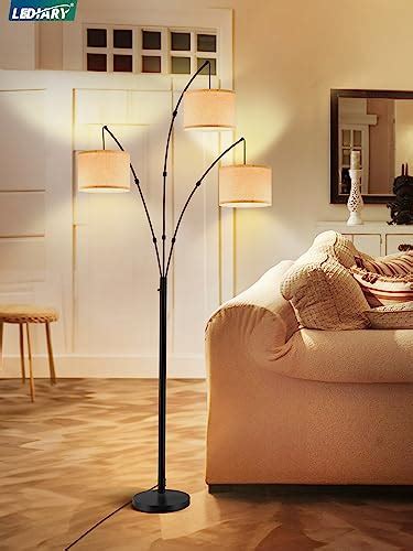 Lediary Light Arc Floor Lamp Modern Black Floor Lamp For