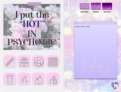 Pastel Goth Desktop Folder Icons Desktop Wallpaper Organizer Folder