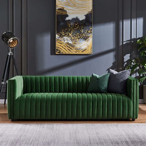 Green Velvet Sofa | Cabinets Matttroy