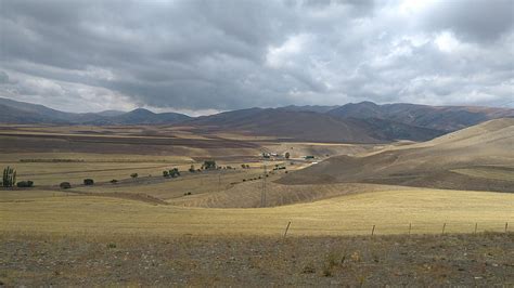 Erzincan Turkey Landscape Hills Fields Field Mountain Sky Cloud