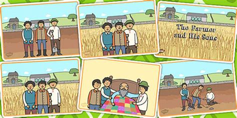 The Farmer And His Sons Story Sequencing Twinkl