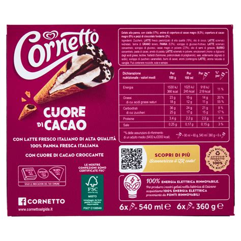 Cornetto Algida Cuore Croccante Con Cuore Di Cacao E Scaglie Di