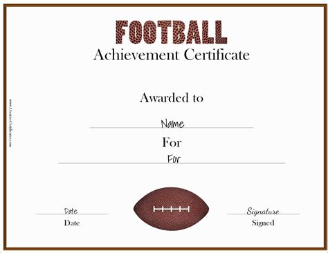 Free Football Award Certificate Templates