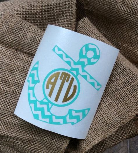 Yeti Monogram Anchor Monogram Monogram Stickers Vinyl Monogram