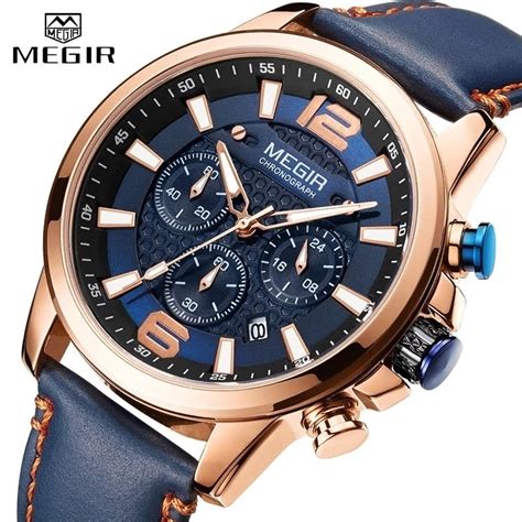 Megir Mens Chronograph Watch Blue Vivid Nuance South Africa