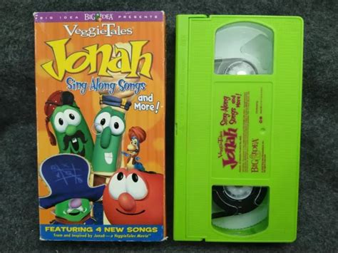 Vhs Veggietales Jonah Sing Along Songs Vhs Green Tape