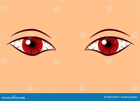 Bloodshot Eyes Illustration Clipart Image 209279784