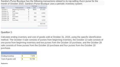 Solved How Do You Calculate The Ending Inventory And Cost Of Goods