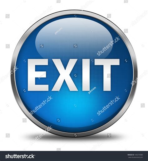 Exit Button Isolated Stock Illustration 160275980 - Shutterstock