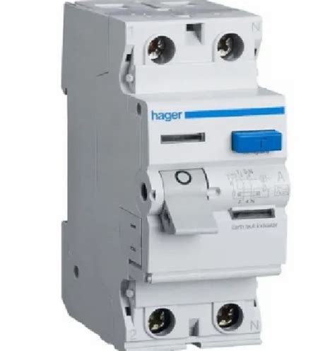 Hager 2Pole 100Ma RCCB Earth Leakage Circuit Breaker ELCB 46 OFF