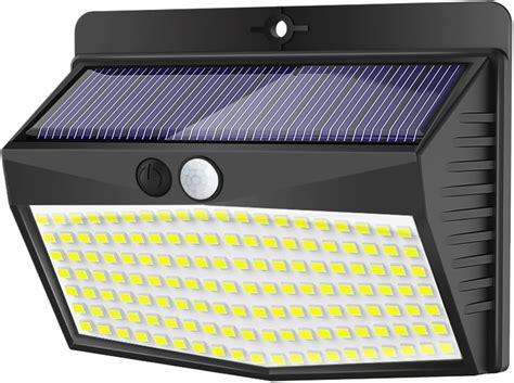 Peasur Luz Solar Exterior 138 LED 3 Modos Súper Brillante Focos LED