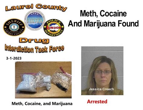 Laurel County Drug Interdiction Task Force Arrest Woman Seize Meth