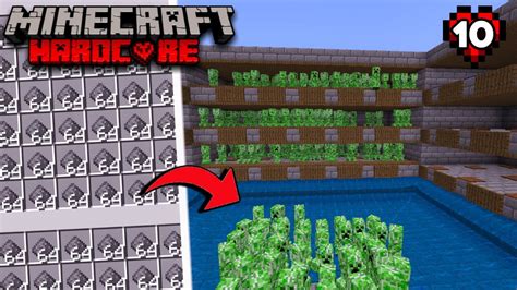 I Built A CREEPER FARM In Minecraft Hardcore YouTube