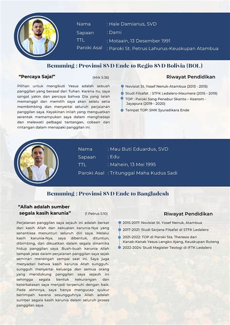 Profil Para Diakon Seminari Tinggi St Paulus Ledalero Tahun