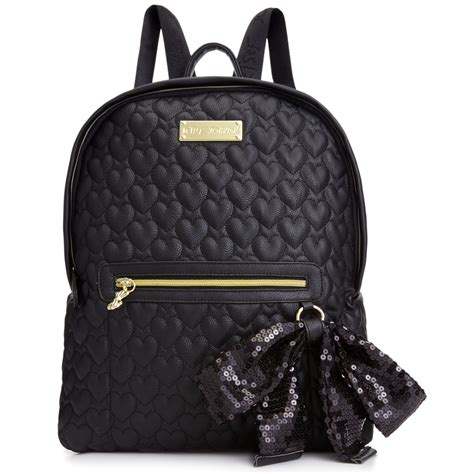 Betsey Johnson Quilted Love Backpack In Black Lyst