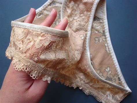 Lace Panties Beige Panties Nude Panties Silk Panties Satin Etsy