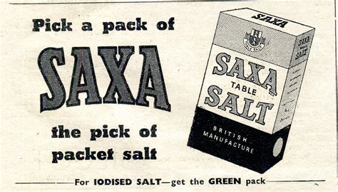 1950 advertisement for Saxa salt : Free Download, Borrow, and Streaming ...