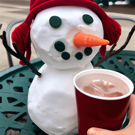 Snowman Drinking Hot Chocolate Creative Fabrica