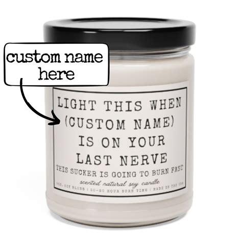 custom candle custom  gifts custom  nerve candle funny