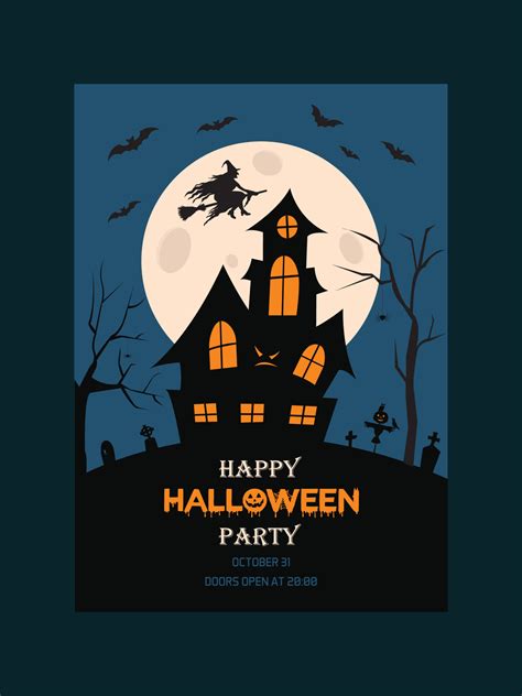 halloween party poster 12980841 Vector Art at Vecteezy