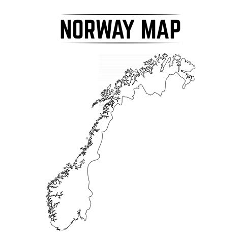 Outline Simple Map Of Norway Vector Art At Vecteezy