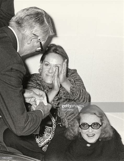 Cary Grant Tammy Grimes And Bette Davis During 1st Annual Straw Hat