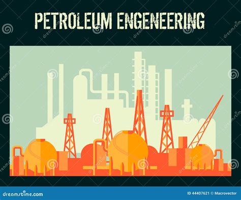 Cartaz Da Indústria Petroleira Ilustração do Vetor Ilustração de