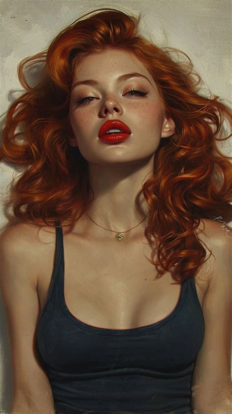 Pin by talina on رسم in 2024 Woman face photography Redhead art