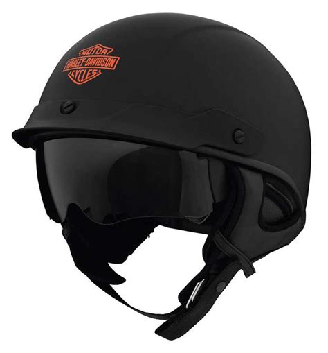 Harley Davidson® Busby Ultra Light Sun Shield J03 Half Helmet Black