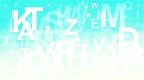 Abstract Blue and White Random Alphabet background