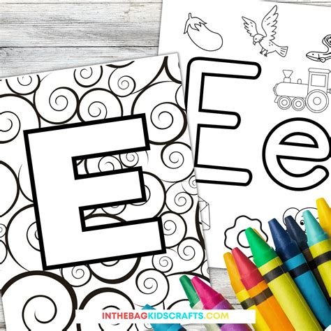 Letter E Coloring Pages • In the Bag Kids' Crafts