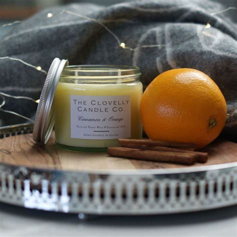 Cinnamon and Orange Aromatherapy Plant Wax Candle | The Clovelly Soap ...