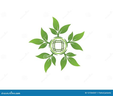 Plantilla Del Vector Del Logotipo Del Icono De La Hoja De La Naturaleza