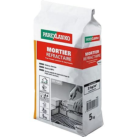 PAREXLANKO Mortier de réparation fibré multiusages Gris 10Kg Amazon