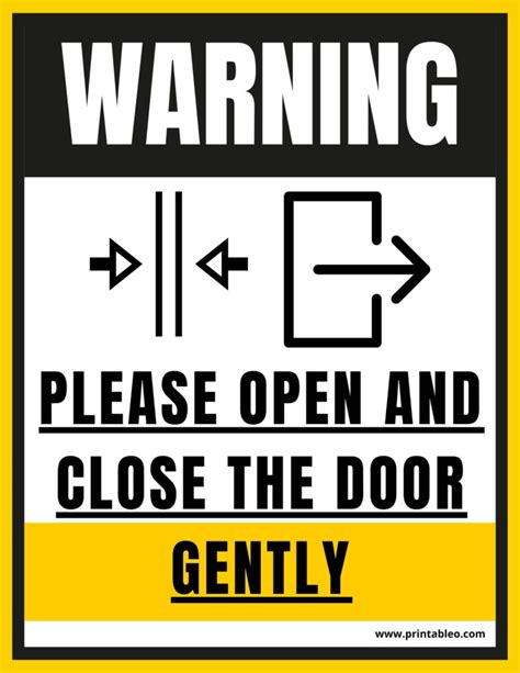 50+ Printable Please Close Door Sign - Printableo.Com