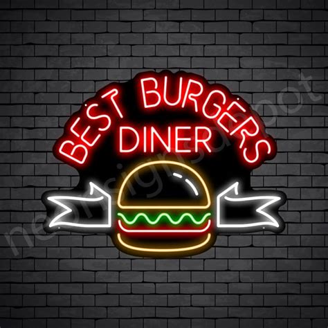 Best Burgers Neon Sign Neon Signs Depot