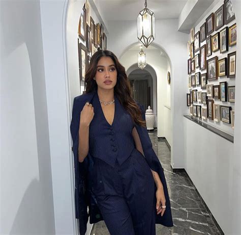 Janhvi Kapoor Redefines Power Dressing In A Chic Blue Pinstriped Pant