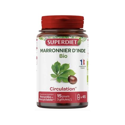 SUPER DIET Marronnier d Inde bio 45 gélules Parapharmacie Pharmarket