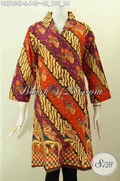 Baju Dress Batik Solo Klasik Elegan Proses Printing Pakaian Batik Jawa