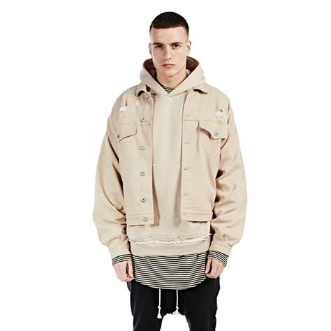 Streetwear Khaki Beige Kanye West Yeezy Men Hoodies Pullover Oversized Hood Hoodie Kpop Clothes