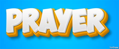 Prayer Text Effect and Logo Design Word